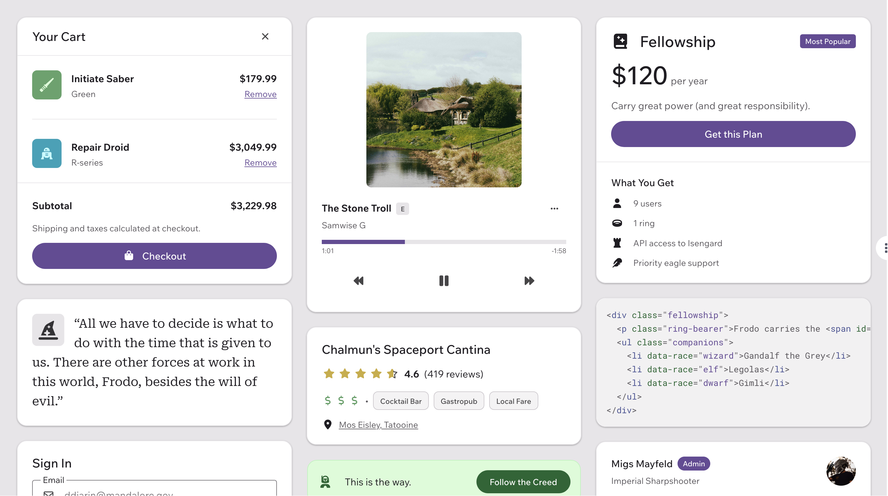 Matter theme preview (light)
